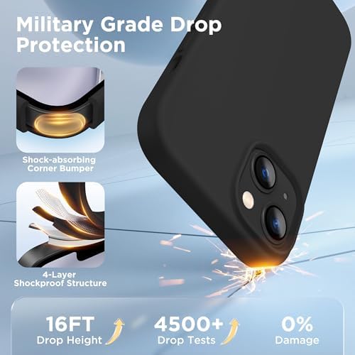 GolbinBox Magnetic for iPhone 15 Case, Silicone Cover, Black - Image 5