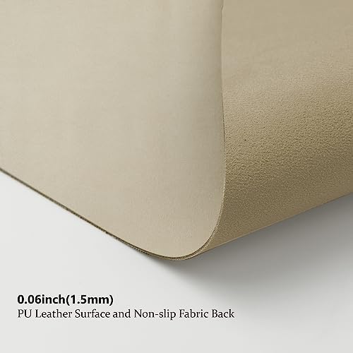 HOMIEAZICOZI Leather Desk Mat - Non-Slip PU Pad for Office and Home Organization Accessories Ideal Large Mouse Mats on Top of Desks (Champagne Gold,36''x 17'') (DPD-CG-L) - Image 4