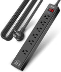 Yintar 10Ft Surge Protector Power Strip with 6 Outlets & 3 USB Ports, Black by Yintar