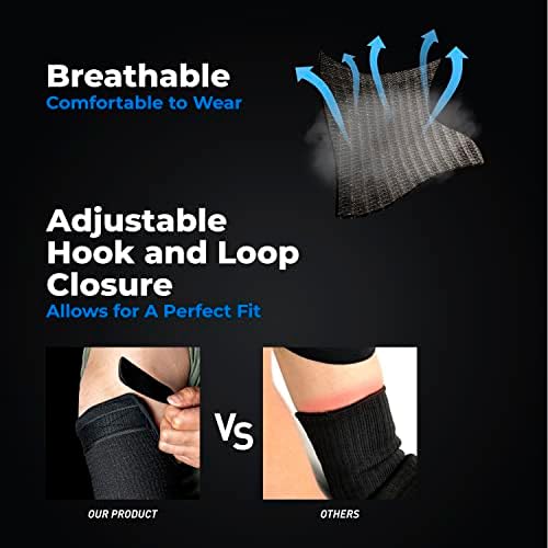 OriStout Cut Resistant Work Sleeves with Tumb Hole, Black, 2 Pairs - Image 3