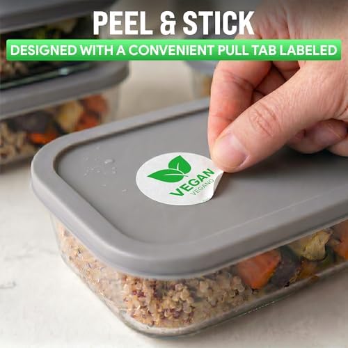 Vegan Food Labels 500pcs 1" Dot Bold Sticker Labels - Image 5
