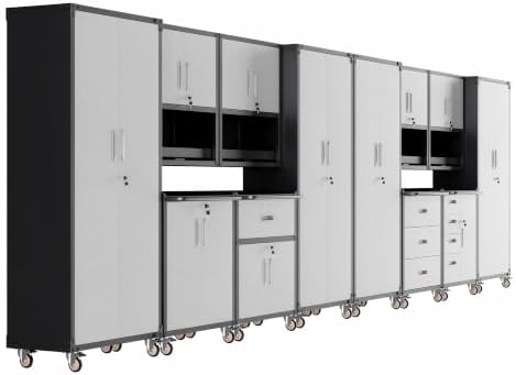 12-Piece Garage Storage Cabinets System Heavy Duty Workshop Set by FLIXELIO