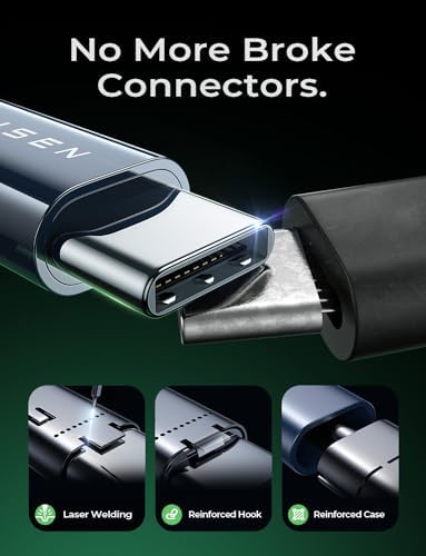 LISEN USB C to USB C Cable Fast Charging Cords 240W Type C Charger Fast Charging Cord Type C Cable for iPhone 16 15 iPad MacBook Pro Air Samsung S25 Switch,3.3ft+6.6ft/2 Pack/Midnight - Image 5