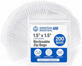 1.5x1.5 Pill Bags for Vitamins (200 Count) - 2 Mil Clear Zip Bags by SpartanIndustrial
