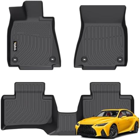 Wailtnb-Floor Mats Custom for Lexus is RWD 2014-2026 IS200t/IS250/IS300/IS350 2WD All Weather Protection Waterproof Non-Slip Durable Floor Liners Fits Front& 2nd Row Accessories by Wailtnb