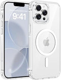 FNTCASE for iPhone 13 Pro Max Case Clear, Fit for Magsafe, Anti Yellowing by FNTCASE