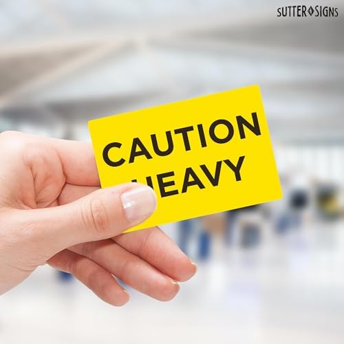 300pcs Caution Heavy Stickers, 2" x 3" Shipping Label Safety Stickers - Image 3