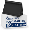 KKBESTPACK Black Poly Mailers 10x13 in, Shipping Bags, 800 Pcs by KKBESTPACK