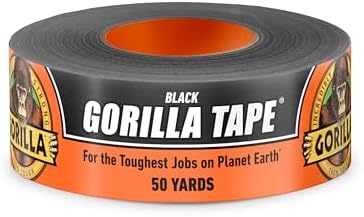 GORILLA Heavy Duty Duct Tape, Black, 1.88" x 50 yd, 1-Pack by Gorilla