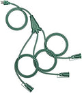DEWENWILS 12FT (3'+3' *3) Outdoor Extension Cord, 1 to 3 Splitter, Green by DEWENWILS