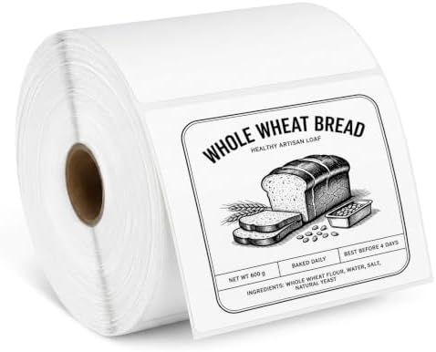 ESSENTIAL 4" x 3" Direct Thermal Labels, 1" Core (850 Labels, 1Roll) by ESSENTIAL