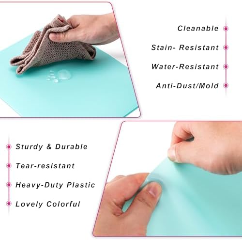 Aegero Plastic Folders with Pockets (7 Pack, Light Green) - Image 3