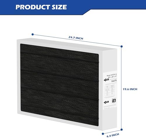 X6675 Merv 16 Air Filter 20x25x5 Efficient Air Filter Compatible with Lennox X6675 and Lennox HCC20-28 Furnace HVAC System, Part Number HCF20-16, 3 Pack - Image 5