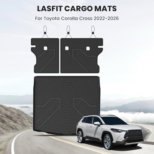 LASFIT Cargo Mat for Toyota Corolla Cross 2022-2026 with Backrest Mat - Image 2