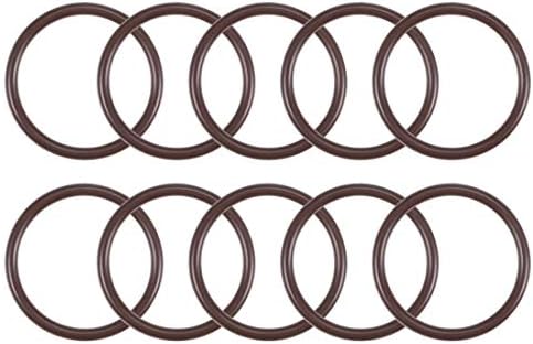 uxcell Fluorine Rubber O-Rings 25mm OD 21mm ID 2mm Width, Metric FKM Sealing Gasket, Pack of 10 by uxcell