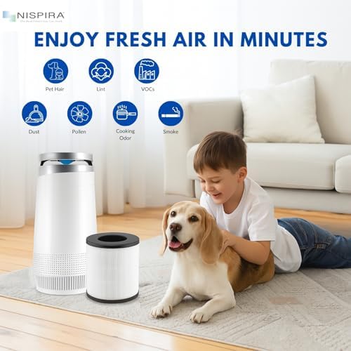 Nispira TD-1300 CL-6070A TAP01 4-in-1 True HEPA Replacement Filters Compatible with Tredy TD-1300, Tenergy Renair, Cool-Living, BEABA Nursery Air Purifier, 1 Pack - Image 5