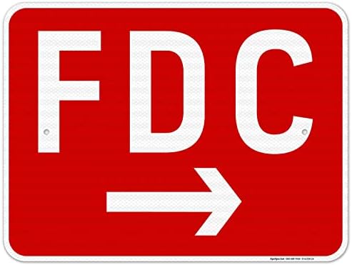 FDC Right Arrow Sign, Red Background, by SigoSigns