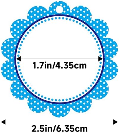 G2PLUS 50PCS Blue Scalloped Tags, Back to School Gift Labels with String - Image 4