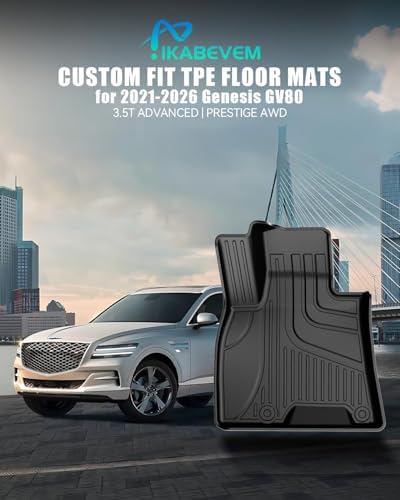 IKABEVEM Floor Mats for 2021-2026 Genesis GV80 7 Seats (Not for Coupe) - Image 2