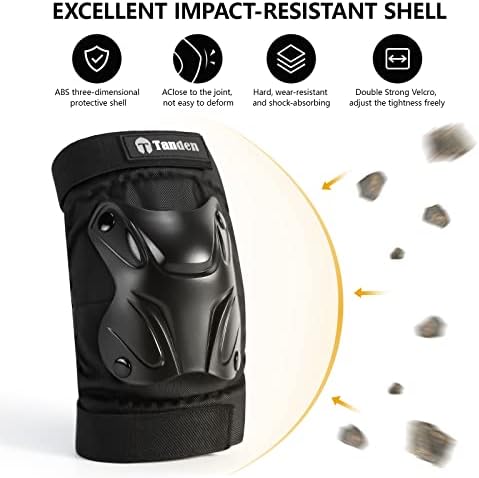 Tanden Skating Protective Gear Knee and Elbow Pads Wrist Guards for Roller Skating Skateboarding, Skate Pads Adult Knee Pads - Image 5