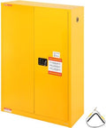 VEVOR Flammable Cabinet, 45 Gal, 18" x 43" x 65", Yellow by VEVOR