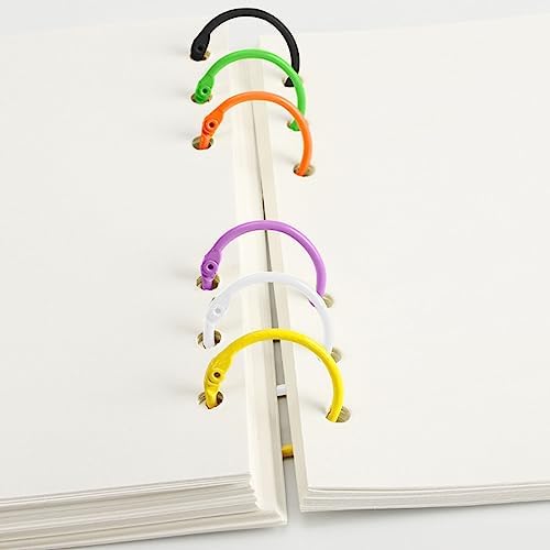 Small Binder Rings 1 inch, Book Rings 100pc, Flash Card Rings Index Card Ring Loose Leaf Binder Rings Multi-Color Ring Clips Metal Rings for Index Cards Rings for Paper (10 Colors) - Image 5