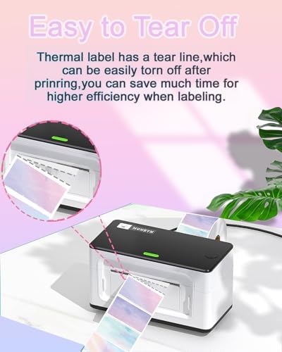 2.25 x 1.25 Thermal Labels - Self-Adhesive Address Shipping Barcode Stickers, Compatible with Rollo & Zebra & MUNBYN, 800 Labels for Printer, Color - Image 5