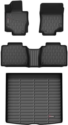 Floor Mats & Cargo Liner Compatible with 2020-2024 2025 2026 Mercedes Benz GLE (NOT for AMG) Cargo Mat, Full Set All Weather Protection 1st, 2nd Row Car Liners & Trunk Mat, Black by AUTOBULL