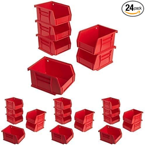 Akro-Mils 30210 AkroBins Plastic Storage Bins, Space-Saving Stackable Bins by Akro-Mils