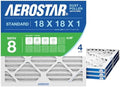 Aerostar 18x18x1 MERV 8-4 Count - High Efficiency Pleated HVAC, Furnace & Air Conditioner Filters - Removes Dust, Lint, Mold & Allergy-Causing Pollen by AirFiltersDelivered