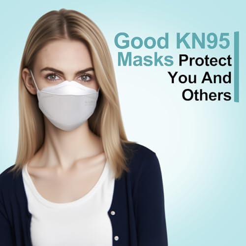 LEMENT KN95 Face Masks,50 Pack Breathable Dust Safety Mask For Adult, White - Image 6
