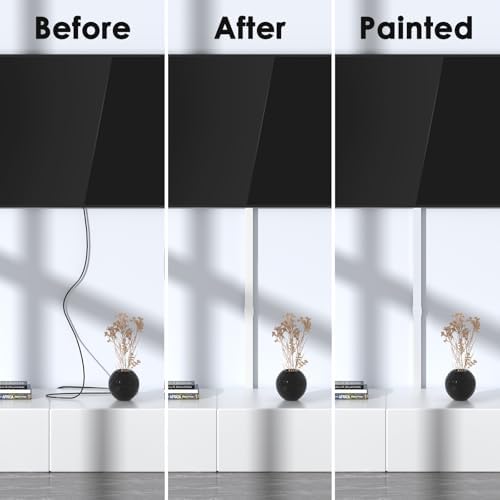 Delamu Cord Hider, 471in Total Cord Covers for Wires on Wall, Paintable Cable Cover for Wall Mounted TV, Easy Install Cable Raceways to Hide 3-4 Cords, 30 Pack, Each 15.7"L x 1.18"W x 0.67"H, White - Image 5