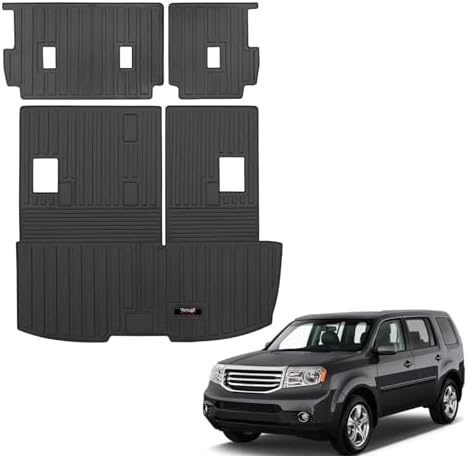 Custom for 2009-2015 Honda Pilot Cargo Mats Trunk Liner with 2nd 3rd Rear Seat Backrest Mat All Weather TPE Protection Mat Accessories (for 2009-2015 Honda Pilot) - Image 4