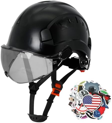 Aolamegs Construction Hard Hat with Visor and Chin Strap for Men,ANSI Z89.1 by Aolamegs