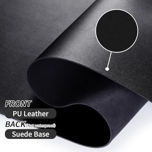 Bloss Leather Desk Pad and Keyboard Wrist Rest, Non-Slip Large Mouse Pad + Keyboard Pad + Mouse Wrist Support, Desk Mat Protector for Office, Home(27.6" x 13.8", Black) - Image 6