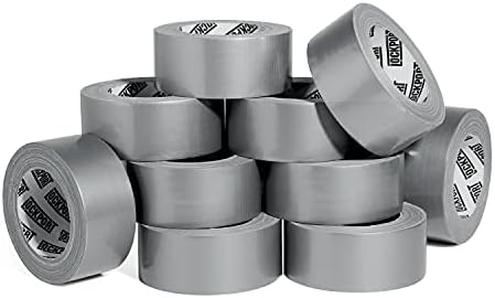 Lockport Duct Tape Heavy Duty Waterproof - 10 Roll Pack Silver Duct Tape Bulk - 30 Yards x 2 Inch - No Residue, Flexible, Strong, All- Weather Resistant and Easy Tear - Grey Heavy Duty by Lockport