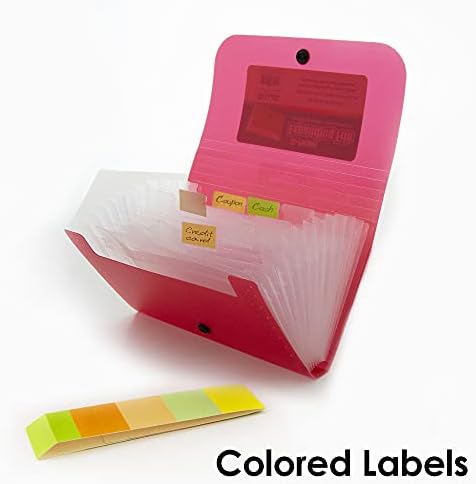 BAZIC Products 13-Pocket Poly Expanding File, Coupon/Check Size, 24-Box - Image 4