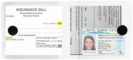 UYYE Car Registration & Insurance Card Holder, 2-Pack - White, Waterproof, 4-Compartment, Unisex-Adults Car Organizer - Image 4