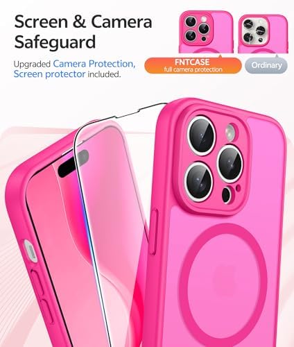 FNTCASE for iPhone 14 Pro Max Case, Fit for Magsafe, Glass Screen Protector - Image 4