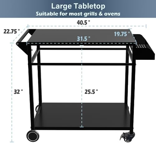 Koutemie Outdoor Grill Table Cart for Blackstone Griddle 17 Inch or 22 Inch - Image 5