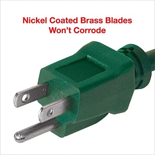 Clear Power 16 Gauge 3Prong Cords (16/3-3 Prong Grounded Plug, Green, 25 ft) - Image 2
