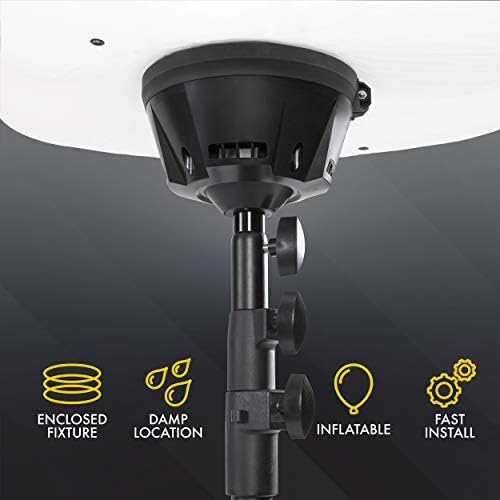 SeeDevil 150 Watt LED Balloon Light Kit, 150 Watt, 120 Volt, 19,500 Lumen, 5000K, 6.5 Ft Tripod, Glare Free Indoor/Outdoor Area Light, Remote Dimmable Portable LED Light - Image 6