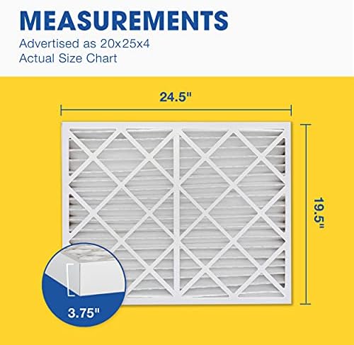 Aerostar Air Filter 20x25x4 MERV 8 AC Filter, HVAC, Furnace Filter, 6 Pack - Image 5