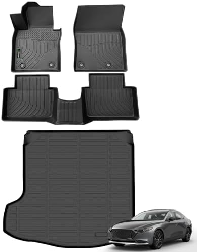 ANBINGO® Floor Mats & Cargo Liner for Mazda 3 (Only for Sedan) 2019-2026 by ANBINGO