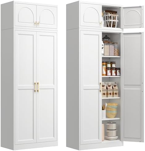 Polup Kitchen Pantry Cabinet, 86" Tall Metal Storage Cabinet with Doors by POLUP