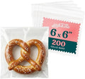 6x6 Self Sealing Cellophane Bags (200 Pack) - Clear Cookie Bags With Seal by PackItChic