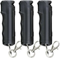 SABRE Pepper Spray with Fast Flip-Top Safety & Snap‑Clip Keychain for Self Defense - Maximum Police Strength OC with UV Marking Dye, 10‑Sec. Spray, 14-ft Range, Finger Grip, Made in USA, 0.54 fl oz by SABRE