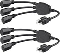 [ETL Listed] Cable Matters 2-Pack 16 AWG 3 Outlet Power Splitter, 1.5ft by CableMatters