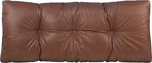 Klear Vu The Gripper Non-Slip Tufted Bench Cushion for Indoor Furniture, Assembled in USA, Entryway Storage, Bay Window, Corner Nook or Piano Seat, 27 Inches, Solid Gold - Image 4