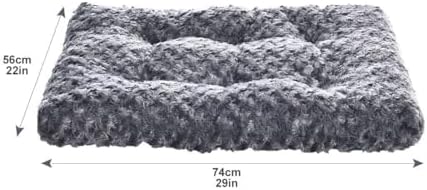 Amazon Basics Washable Cat and Dog Bed Crate Pad, Indoor, Easy to Wash, Fits Medium Crates, 29 x 21 x 3 inches, Gray - Image 4